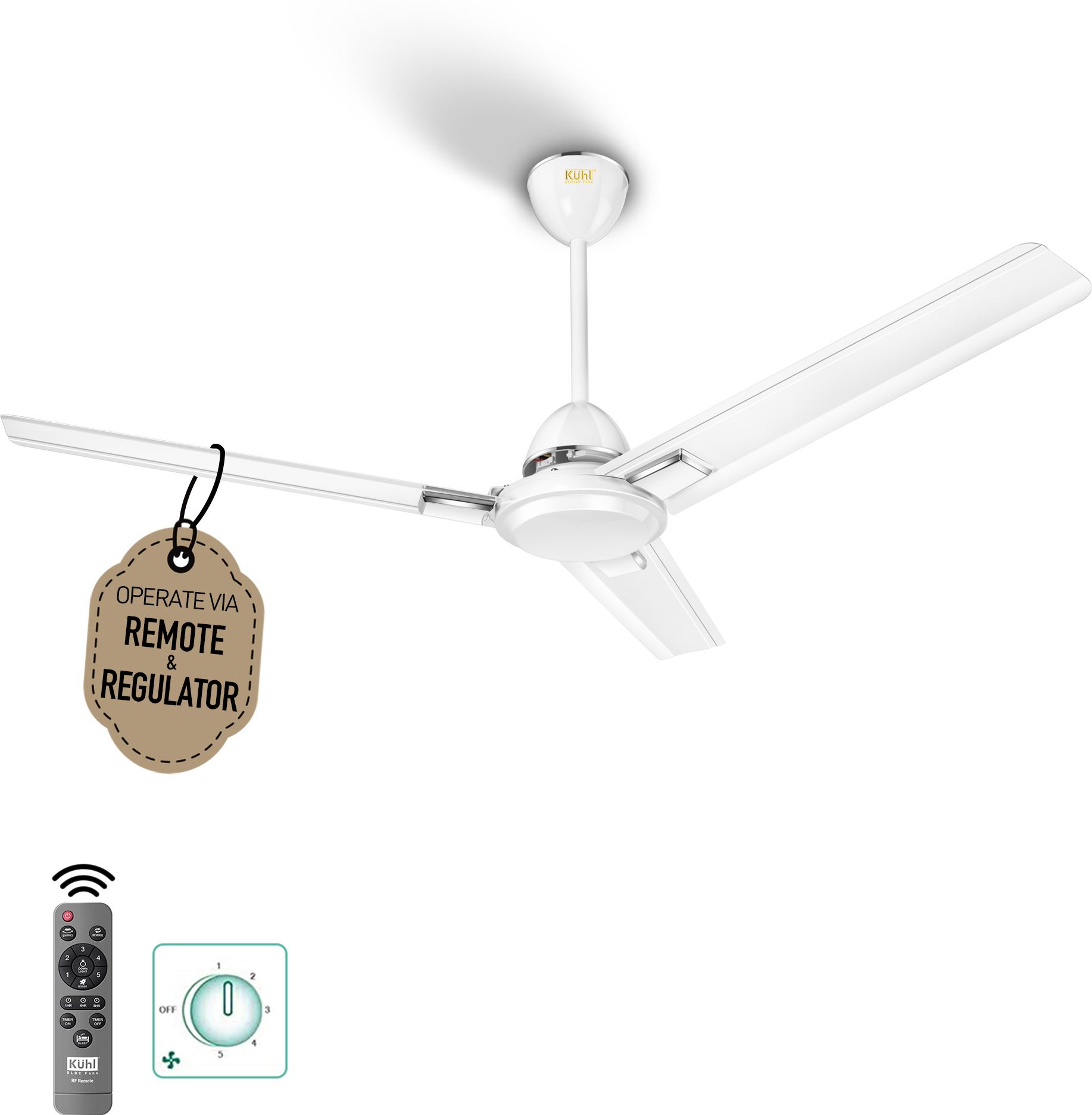 Fest B2 Power Saving BLDC Ceiling Fan |28W|365 RPM | Remote & Regulator Operated BLDC Motor with Remote 1200 mm Ceiling Fan-image-5