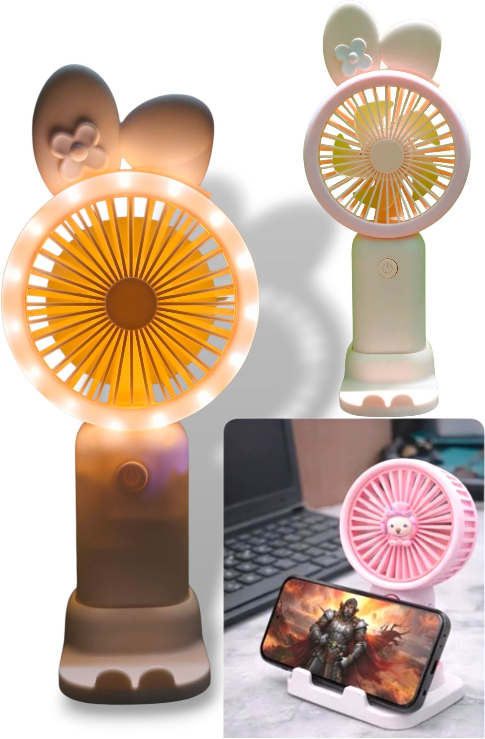 Mini fan with LED light with 1 Months Warranty 100 mm Table Fan-image-2