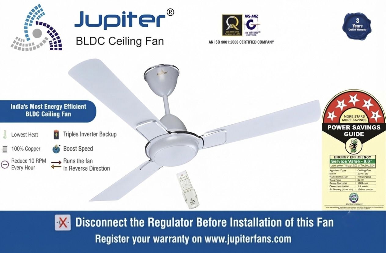 jupiter Kaira IOT Metallic White with 2 Year Warranty BLDC Motor with Remote 1200 mm Ceiling Fan-picture-17