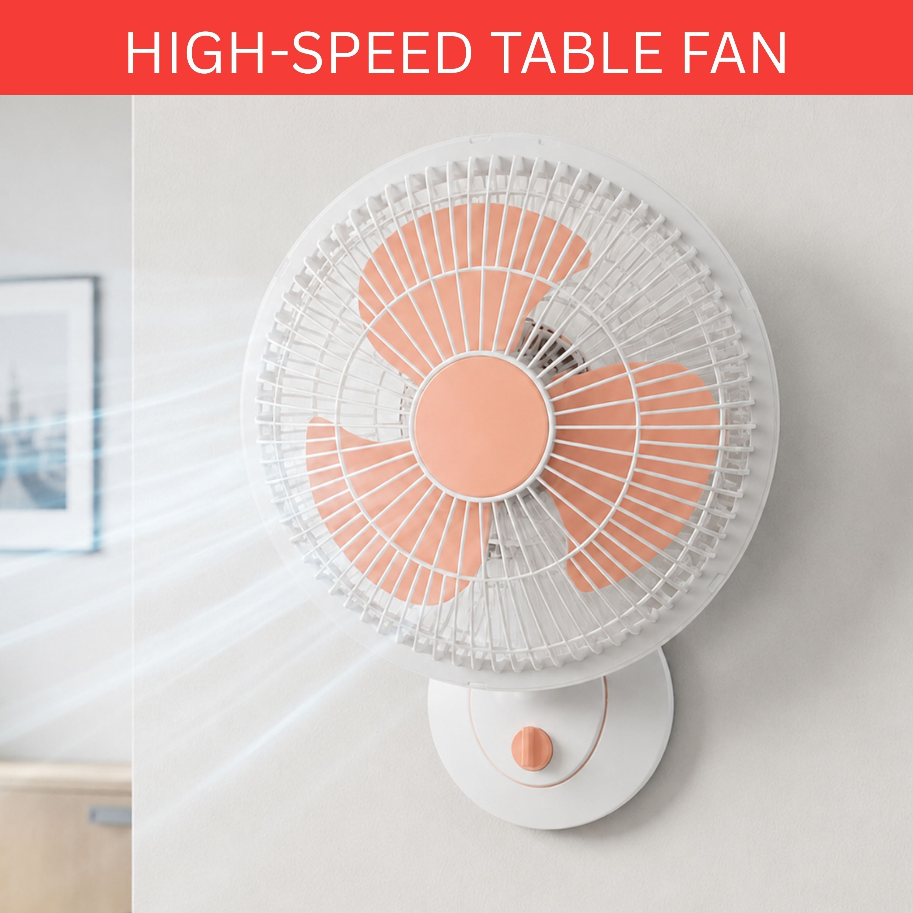 powerful high-speed table & wall mount fan for home and office use dc431 silent operation 300 mm table fan