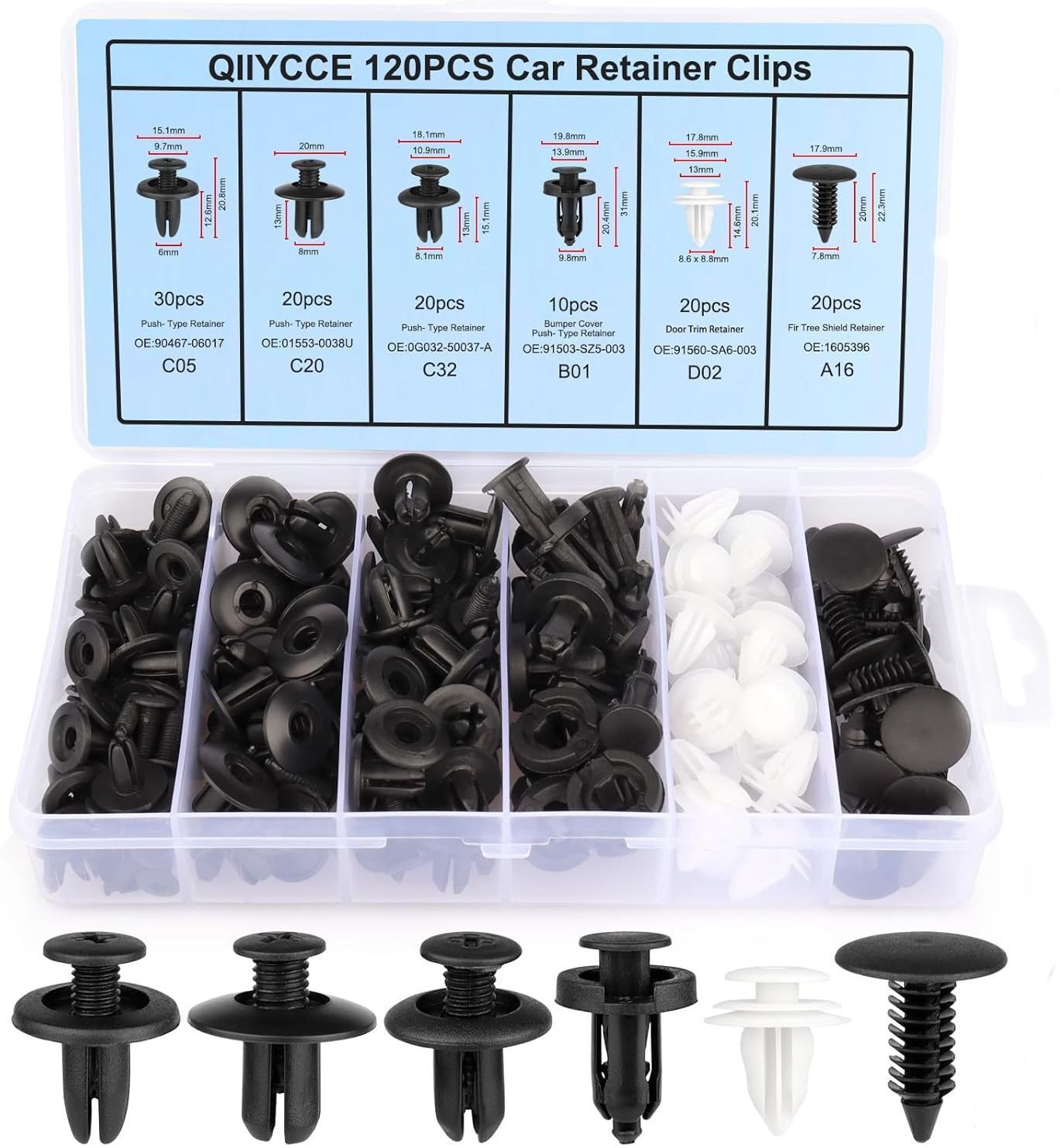 Plastic screw clip for car bumper protector Push Retainers clip Universal Car Fastener