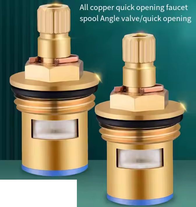 PACK OF 2 Brass Ceramic Disc Cartridge Quarter Turn 1/2 Faucet Spindle