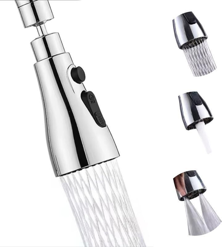 3 Mode Flexible Tap Extender for Kitchen Sink – 360° Rotating Faucet Attachment Faucet Nozzle-image-13