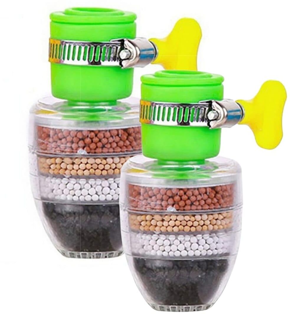 flaner Activated Carbon Faucet Water Filters Purifier Tap Home Kitchen (2 PCS) Tap Mount Water Filter-picture-25