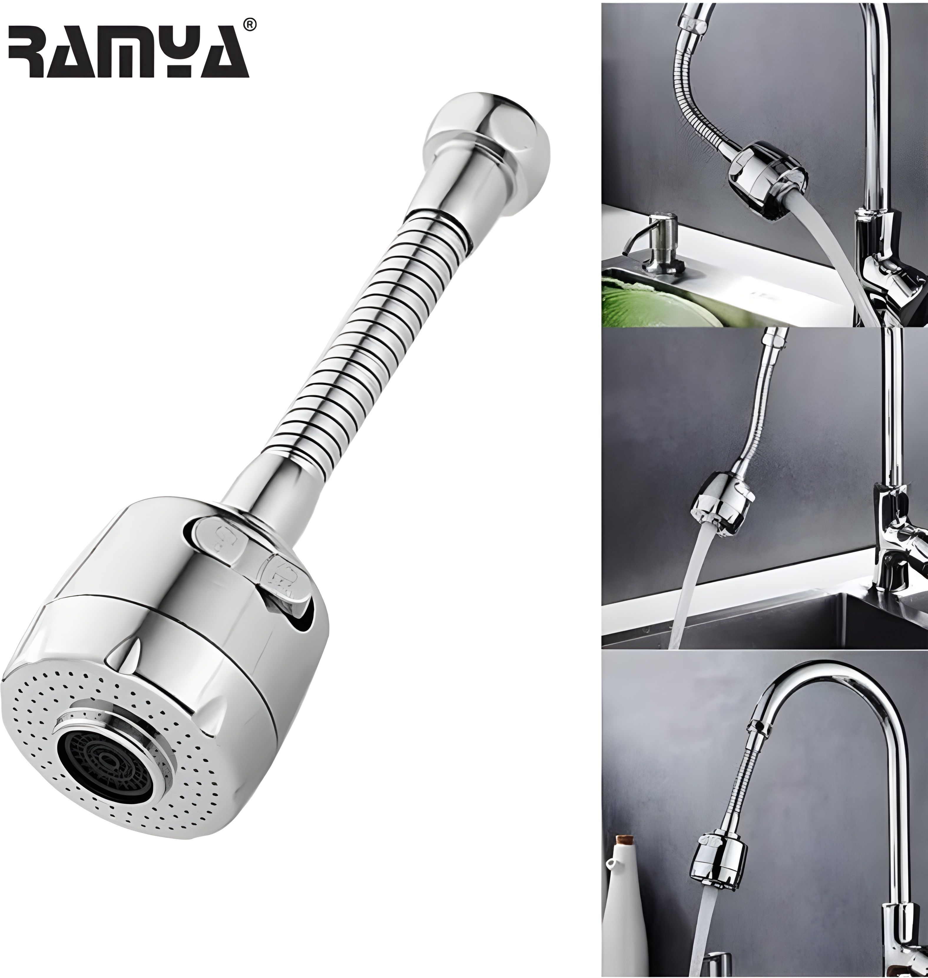 360 Degree Rotatable Saving Tap Aerator Premium Quality Faucet Extension Faucet Arm