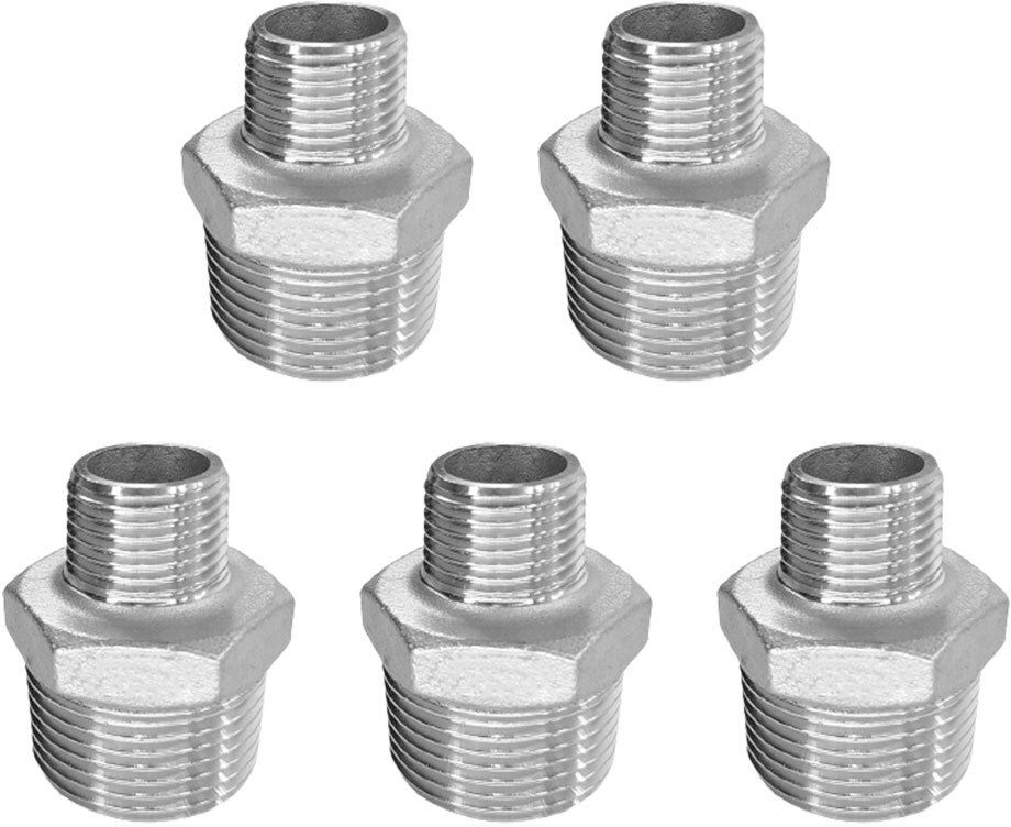implemental Reducing Pipe Fitting - Reducer Hex Nipple Male Connector 2Pcs (3/4 x 1/2 Inch) Faucet Nozzle-picture-30