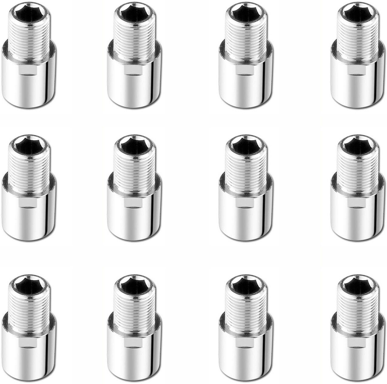 Full Brass CP Extension Nipple 1.5 Inch, Chrome Plated, Pack of 12 Faucet Nozzle-image-19