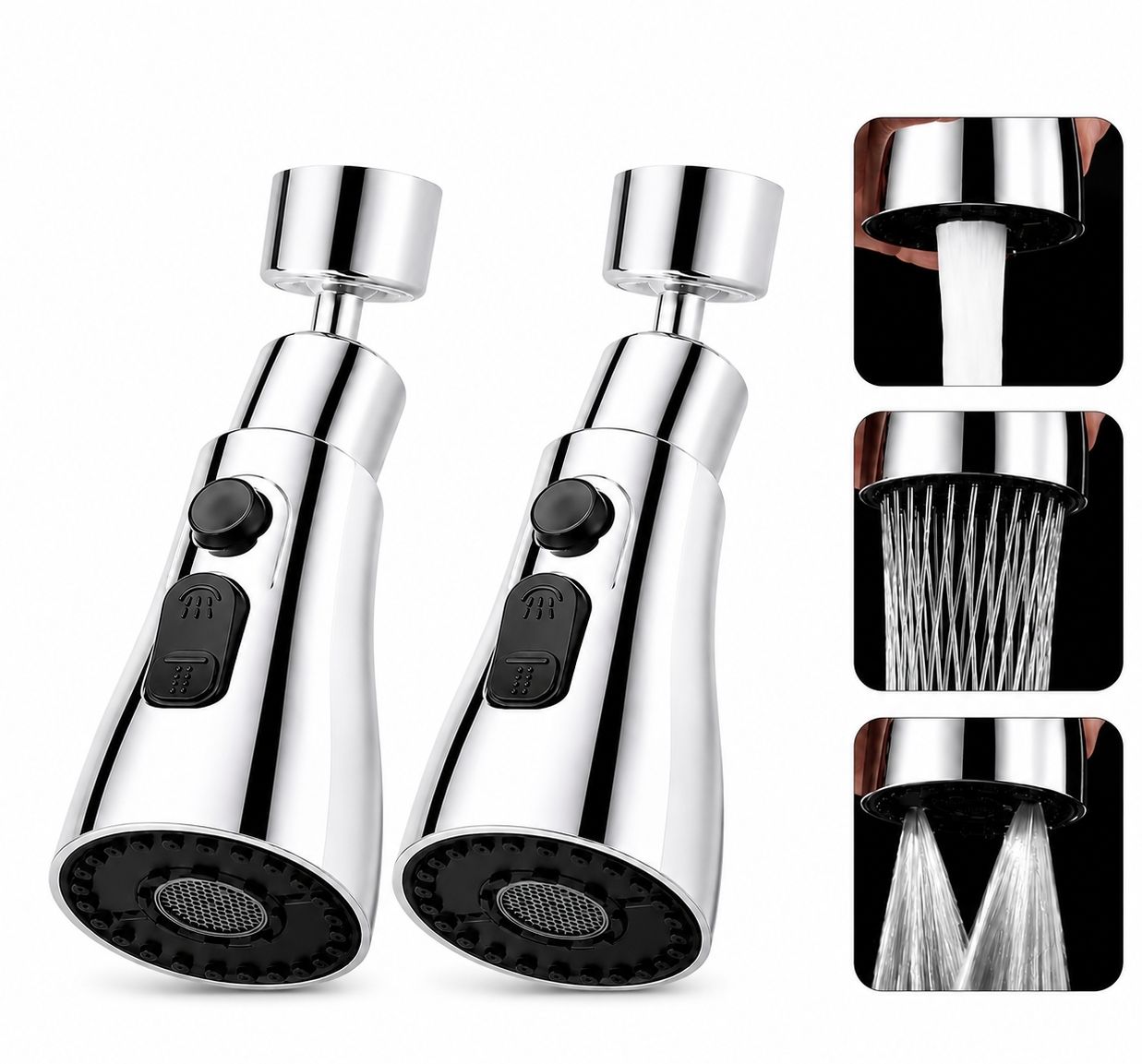 360 Flexible Kitchen Sink Faucet Sprayer Attachment Faucet Nozzle-image-12