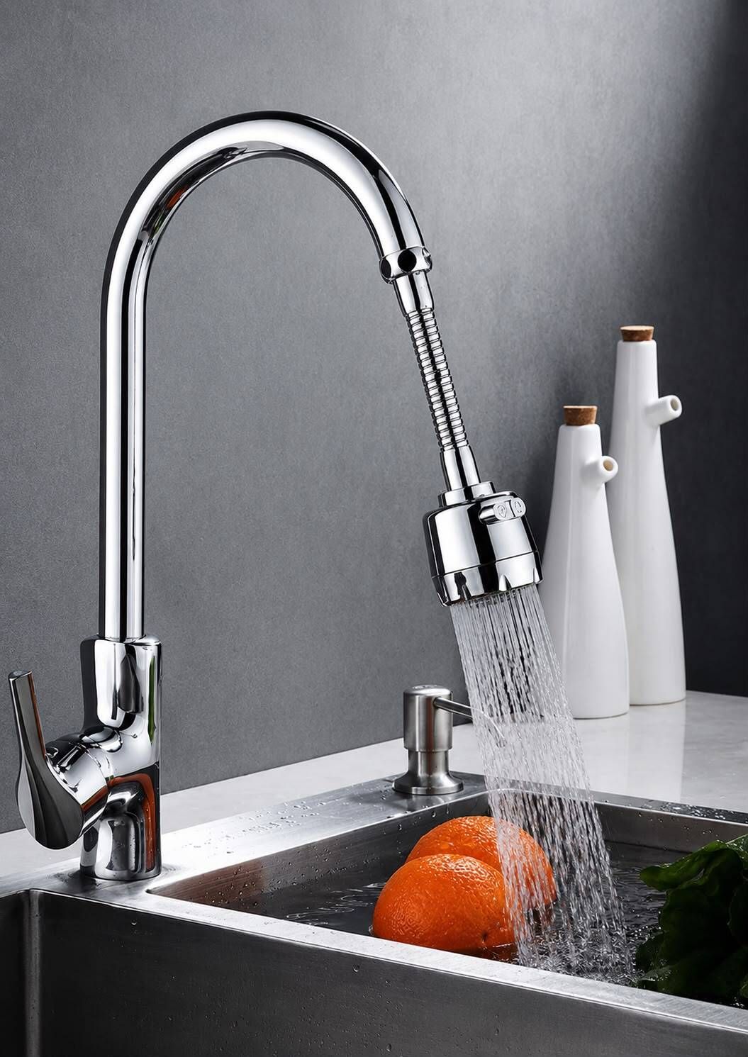 (Brass) Passion Kitchen Spout Flexible Sink Cock with Spout Rain Spray Faucet Nozzle-image-45