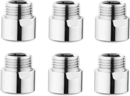 Stainless Steel Extension Nipple 1Inch - (Pack Of 6) Faucet Mount
