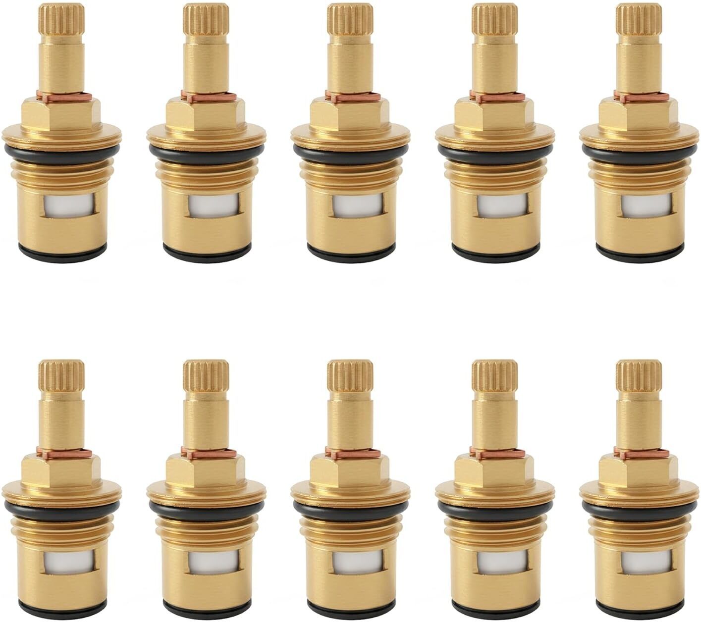 applux 1/2 Inch Brass Ceramic Disc Cartridge Quarter Turn Faucet Valve for Bathroom Tap Faucet Spindle-picture-48