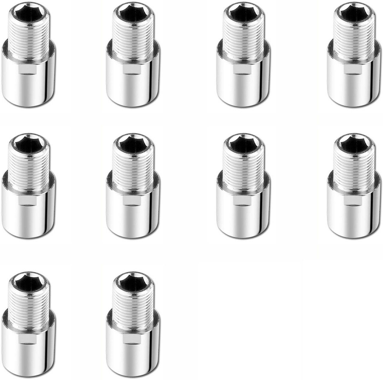 Full Brass CP Extension Nipple 1.5 Inch, Chrome Plated, Pack of 10 Faucet Nozzle-image-21