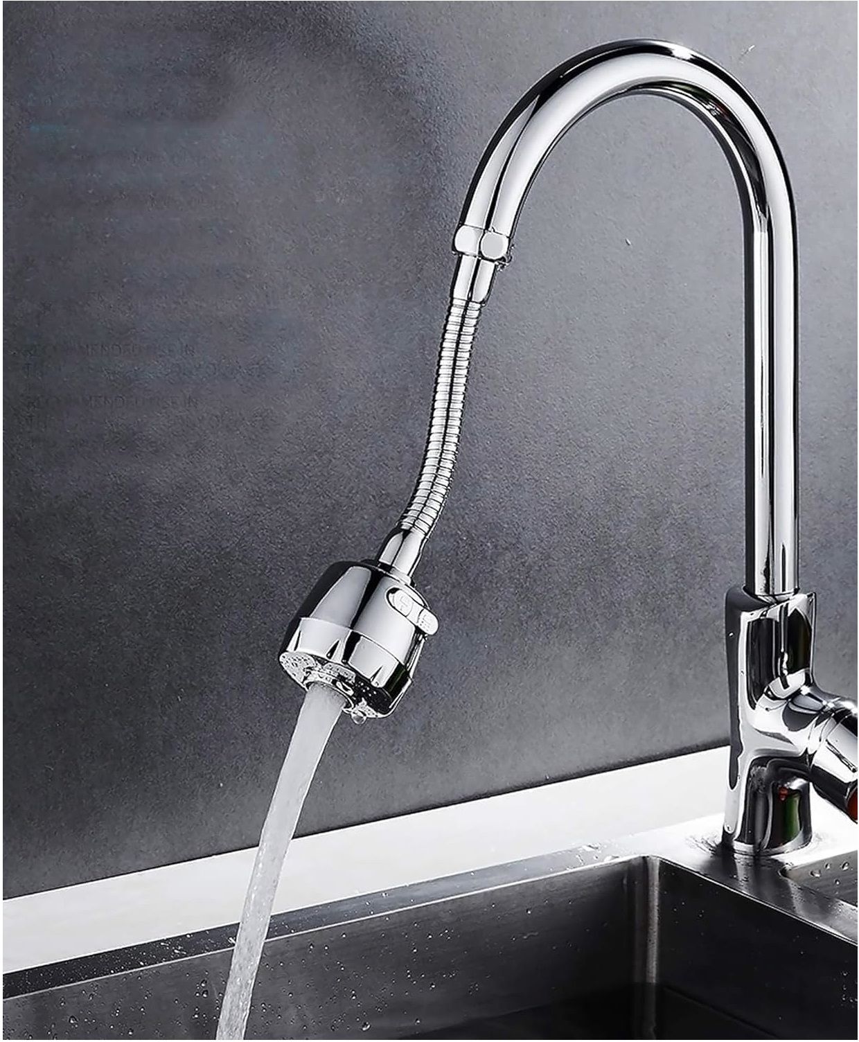 Tap Extension for Kitchen Sink, 2 Flow Modes, Flexible Faucet Extender - TF8 Faucet Mount-image-12