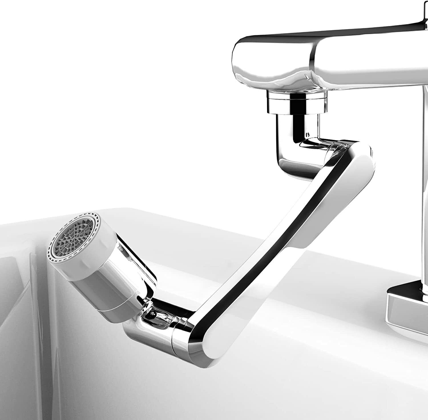 Rotating Faucet Extender Aerator Universal 2 Water Outlet Modes Sink Kitchen Faucet Mount-image-33