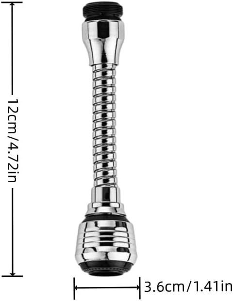 DUAL SPOUT SLIM 15cm LONG 360 FAUCET SPRAYER EXTENSION WITH JET STREAM AND SPRAY Faucet Nozzle