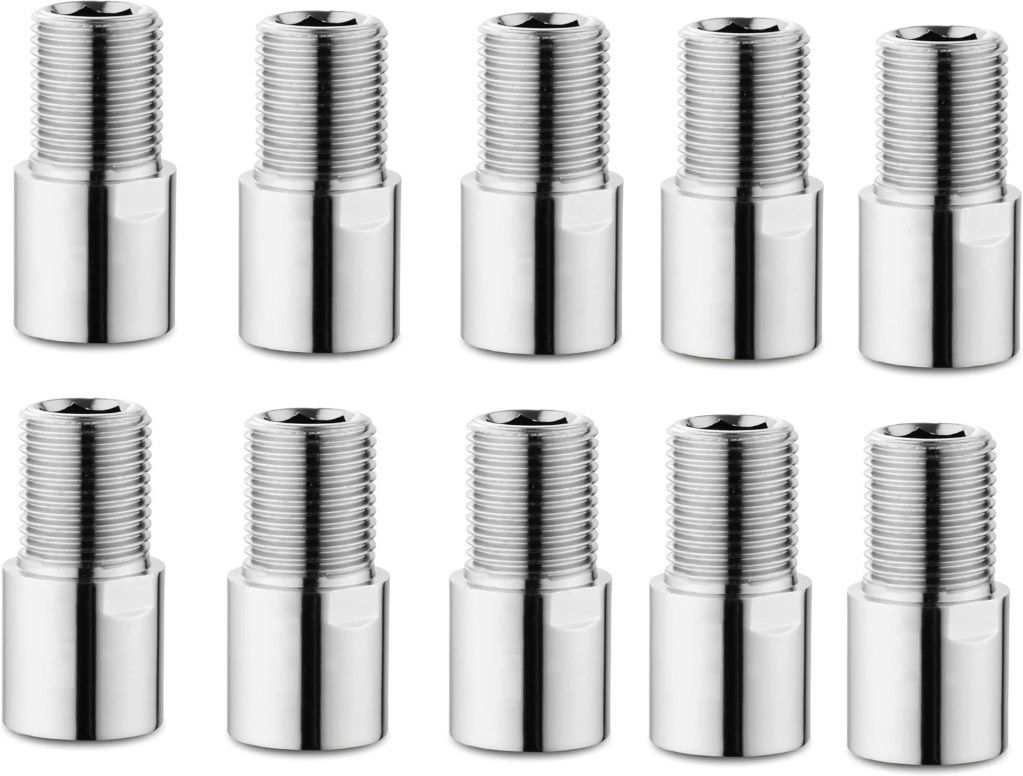 Full Brass Extension Nipple 1.5 Inch Chrome Faucet Connector Pack of 10 Faucet Nozzle-image-17