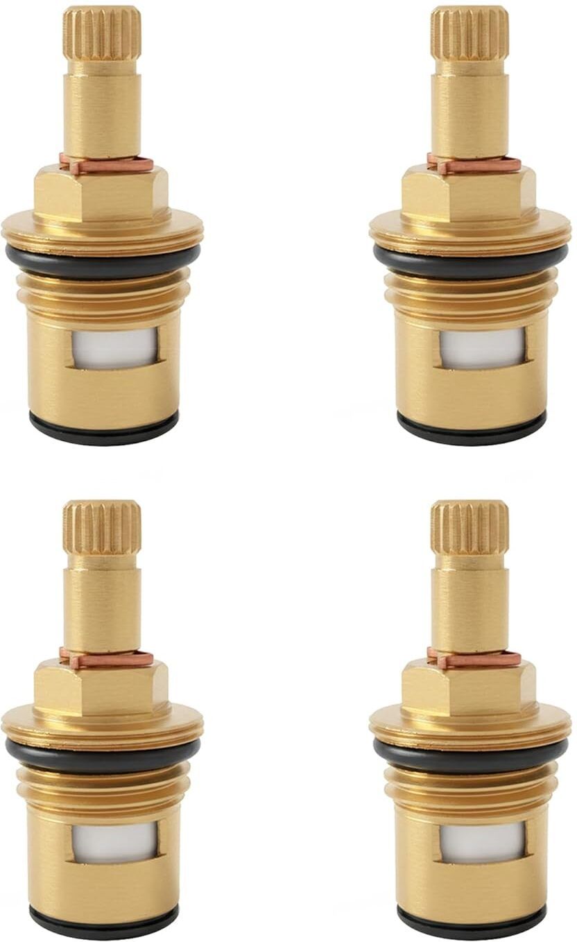 applux 1/2 Inch Brass Ceramic Disc Faucet Valve Cartridge for Hot and Cold Tap Faucet Spindle-picture-35