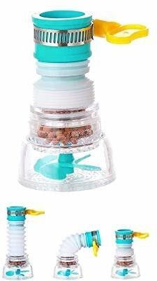 Plastic 360 Degree Adjustable Extension Filter Shower Water Tap for Bathroom Faucet Extender, Home Kitchen Accessories (Multi Color) Faucet Nozzle-image-23