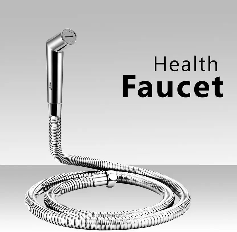 prestige (ABS) Health Faucet with 1 mtr Flexible SS Tube and Wall Hook Faucet Set-picture-2