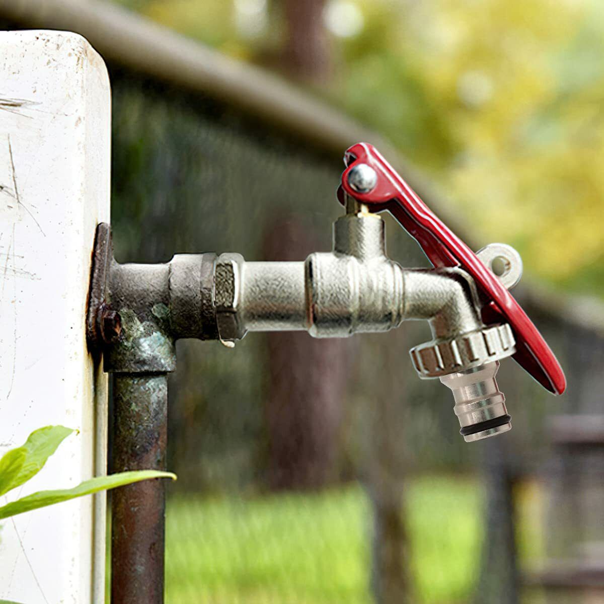Water Tap Lock, Garden Tap, Home Outdoor Garden Tool Garden Outdoor Brass Faucet Set-image-1