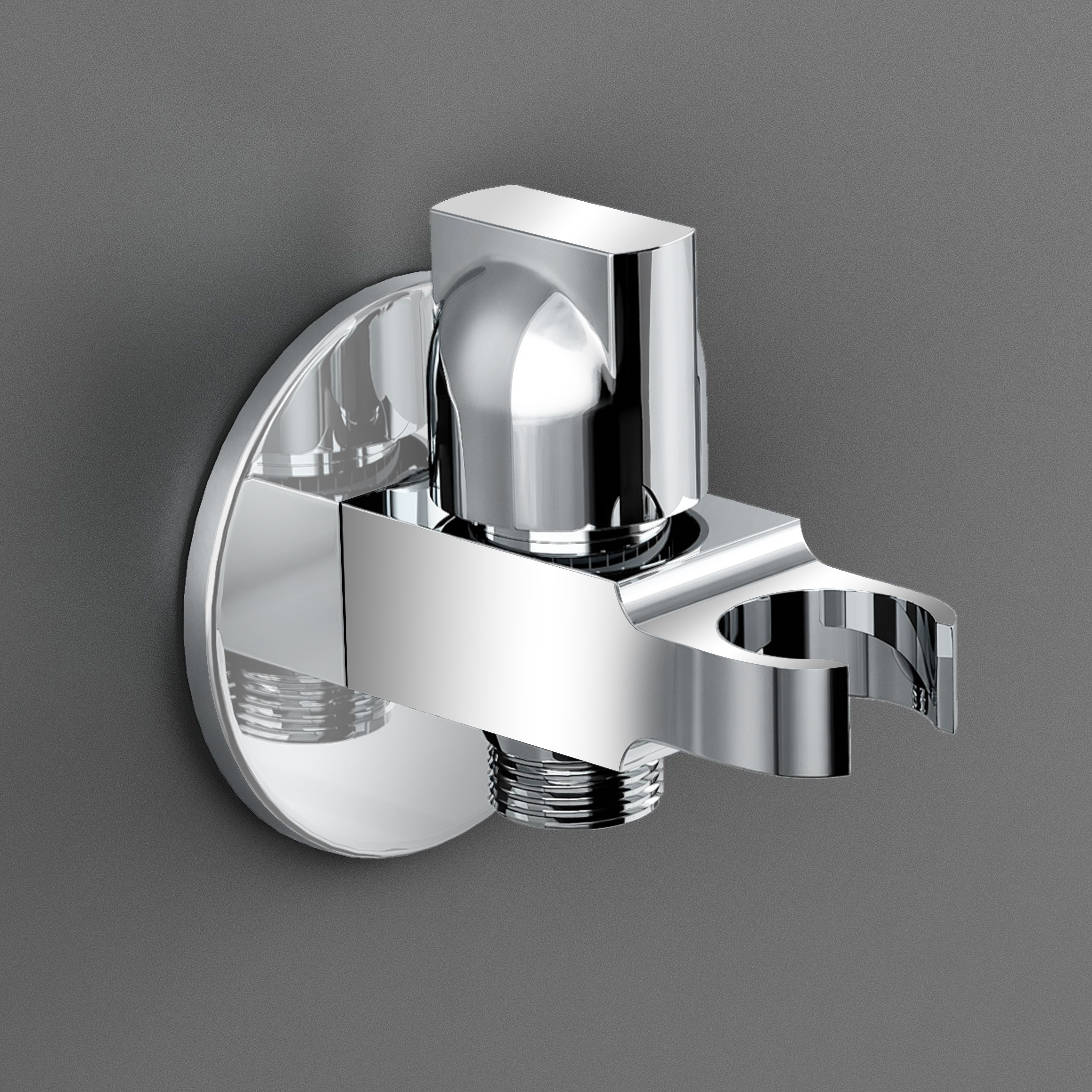 2 in 1 Angle Cock with Health Faucet Holder/Angle Valve with Hand Shower Holder Angle Cock Faucet-image-12