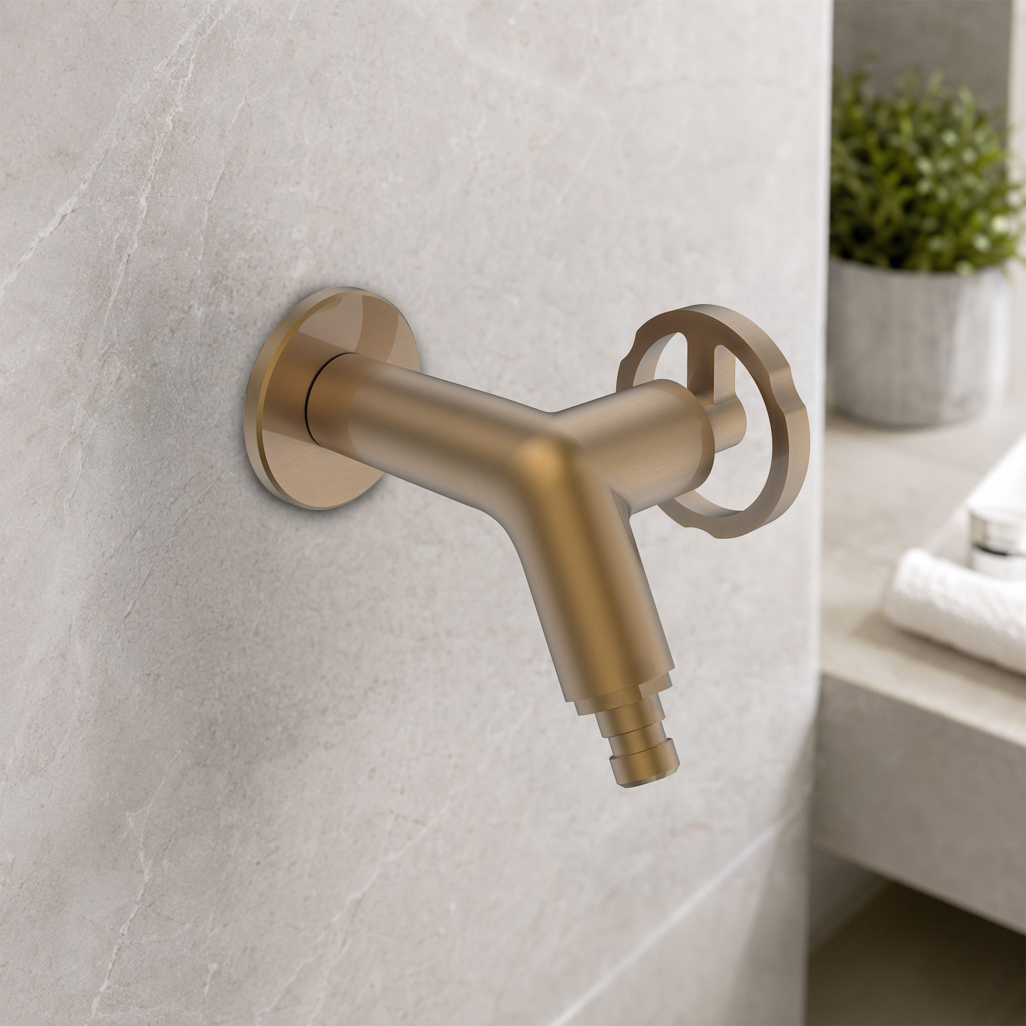 rn CP Faucet Vita Pro Bib Cock with Washing Machine Nozzle & SS304 Flange |Brass| Bib Tap Faucet-picture-10