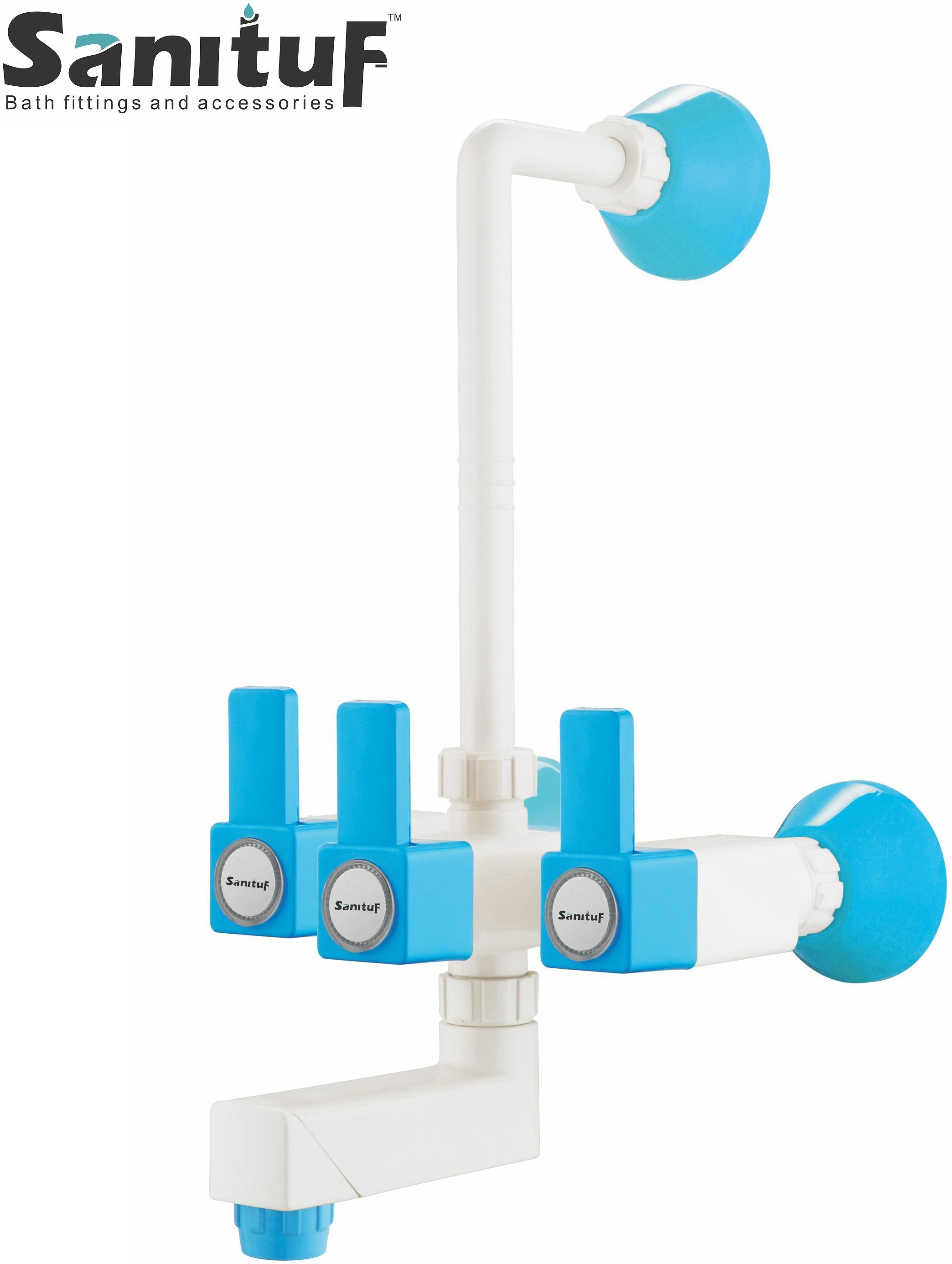 sanituf RG-1021 Wall Mixer with L Bend || Hot & Cold Suitable Regal Series Plastic Wall Mixer Faucet-picture-11