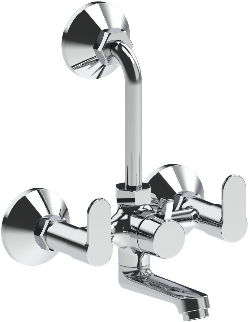 hindware F690020CP Wall Mixer With Provision For Overhead Shower With Long Bend Mixer Faucet image 1