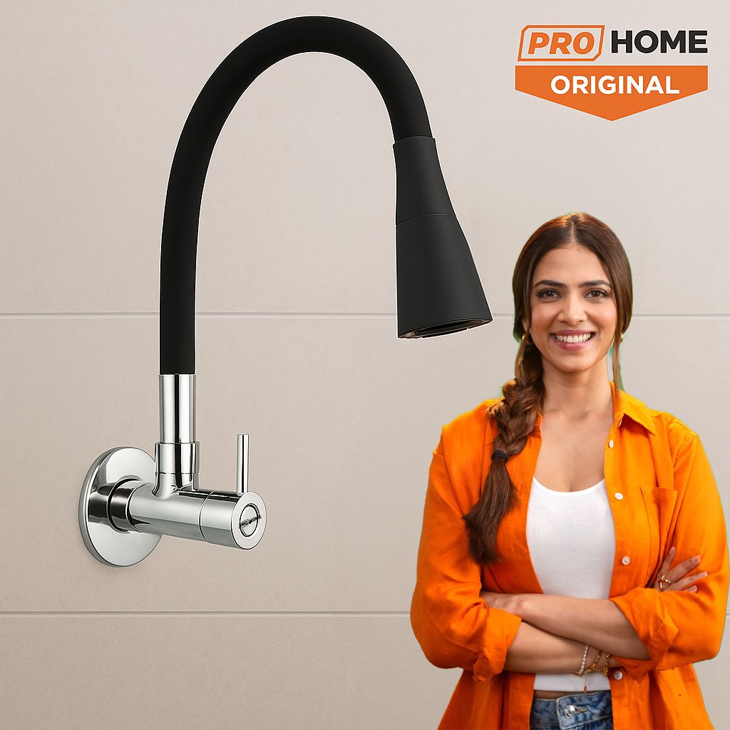 Brass Tap/Sink Faucet with Black 360 Degree Flexible Silicon & Dual Flow Pattern For Hot OR Cold Water With Wall Flange Pillar Tap Faucet-image-42