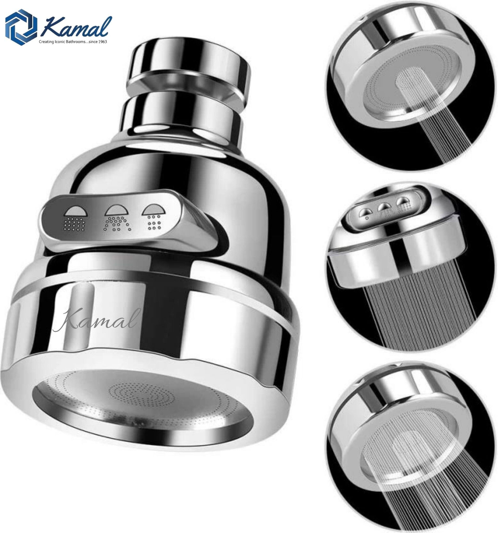 SPR-0786 360 Degree Movable Kitchen Water-Saving Sprinkler Three|Suitable for 22mm & 24mm Aerator Foam Flow Faucet