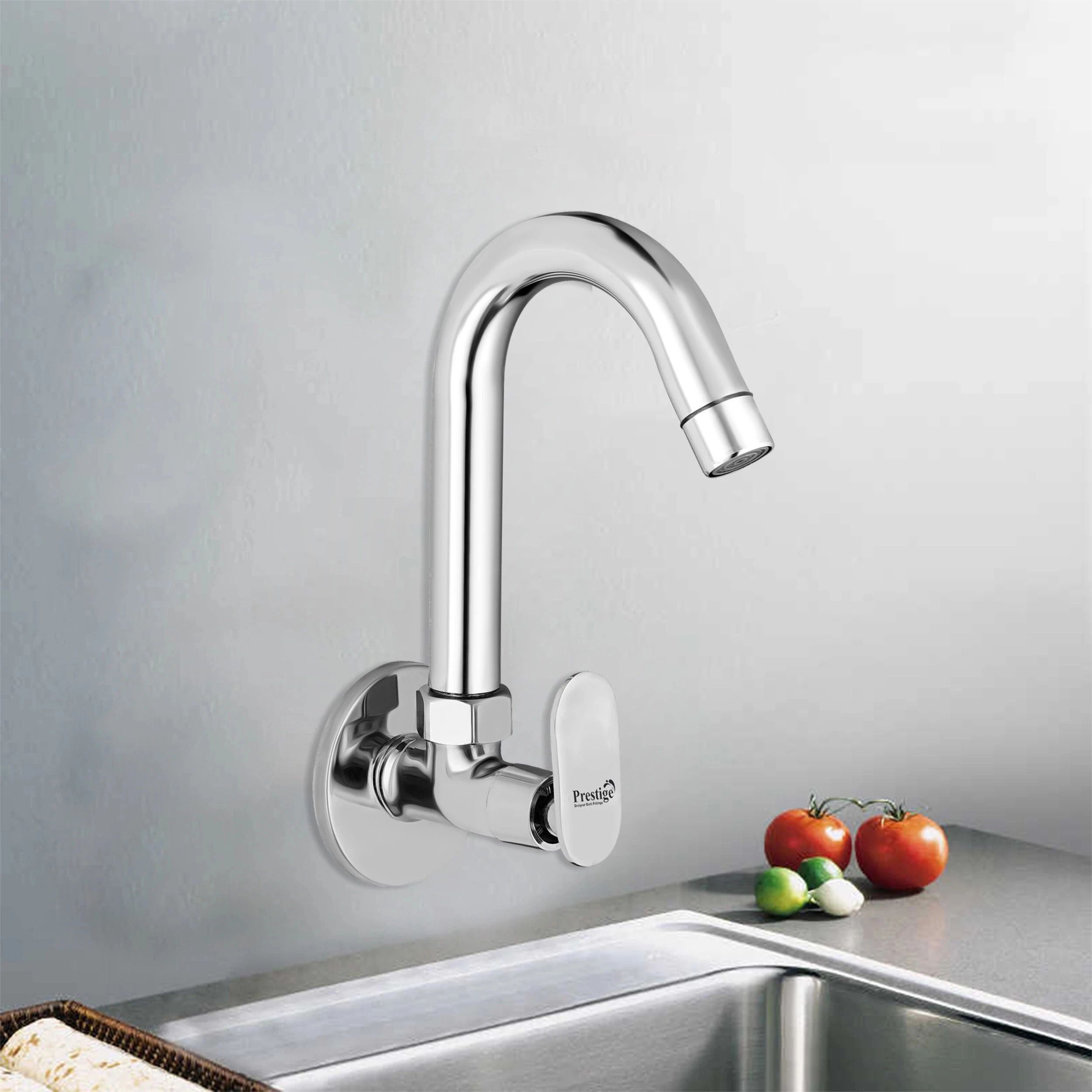prestige SmartBuy Brass Opal Sink Tap Handle with Swivel Spout,with Flange and Aerator Foam Flow-Set of 1 Opal Sink Tap Faucet-picture-4