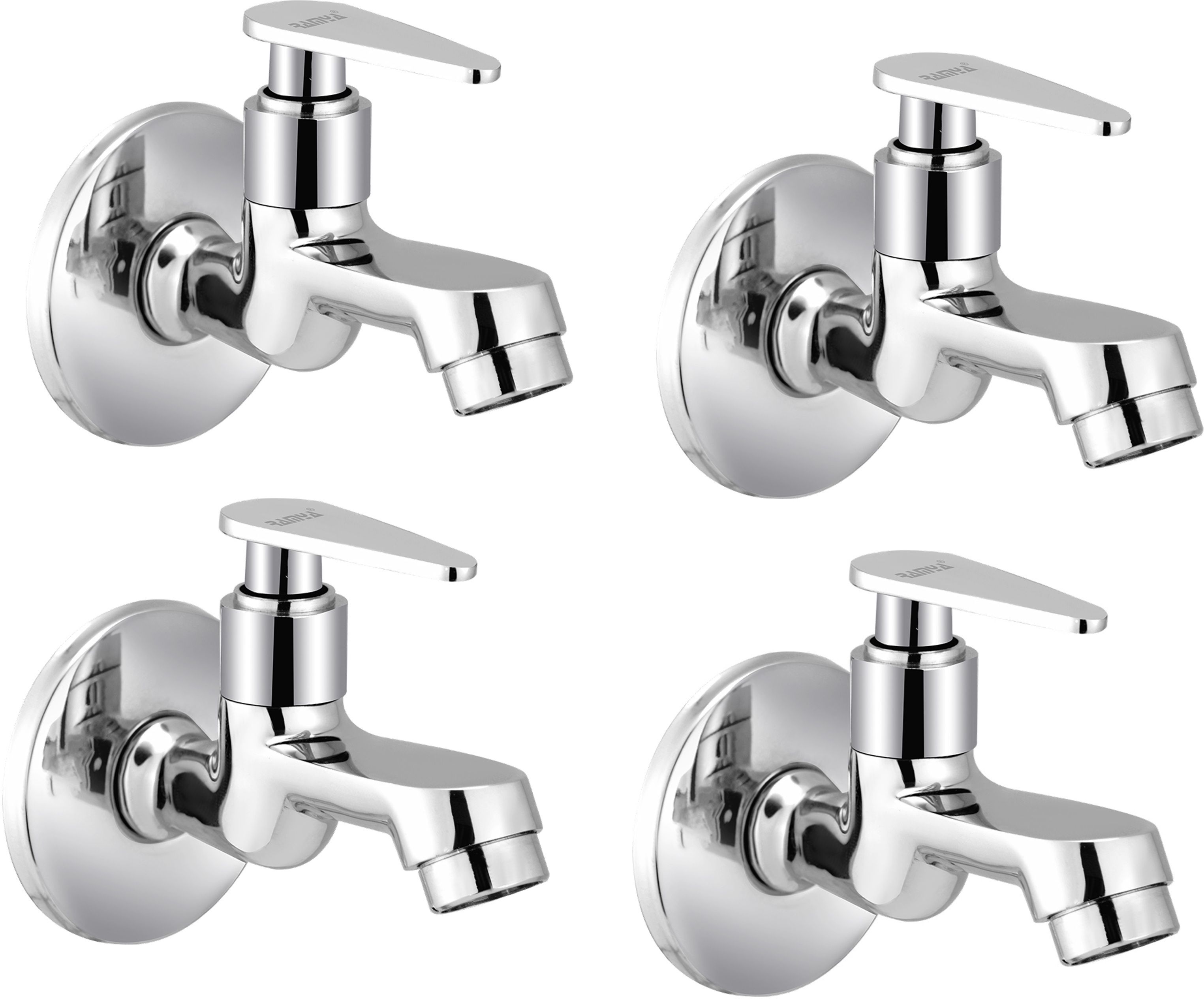 PACIFIC Brass Bib Tap Pack OF 4 For Bathroom and Kitchen Chrome Finish Bib Tap Faucet-image-46