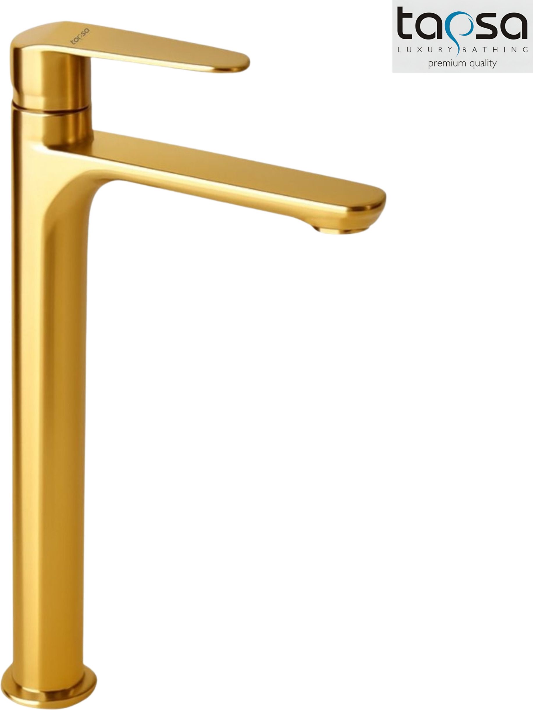 tapsa Premium Quality Italian Series Full Gold PVD Coated Tall Pillar Cock Tap/Basin Tap With Long Spout & 12 Inch Tall Body Tall Boy Extended Pillar Tap Faucet-picture-20