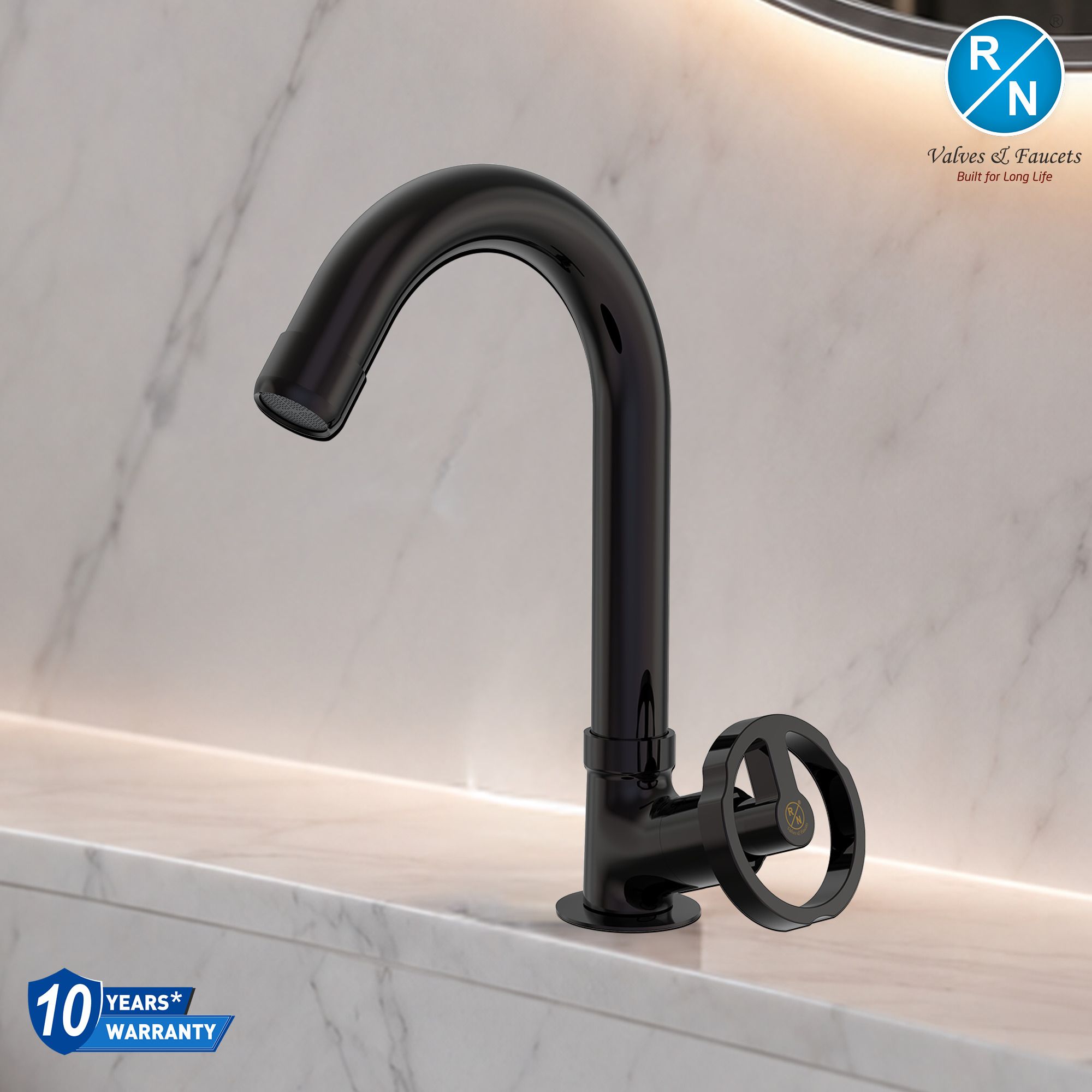 rn CP Faucets Vita Pro Swan Neck Table Mounted Tap with Swivel Spout & SS304 Flange Swan Neck Faucet-picture-8