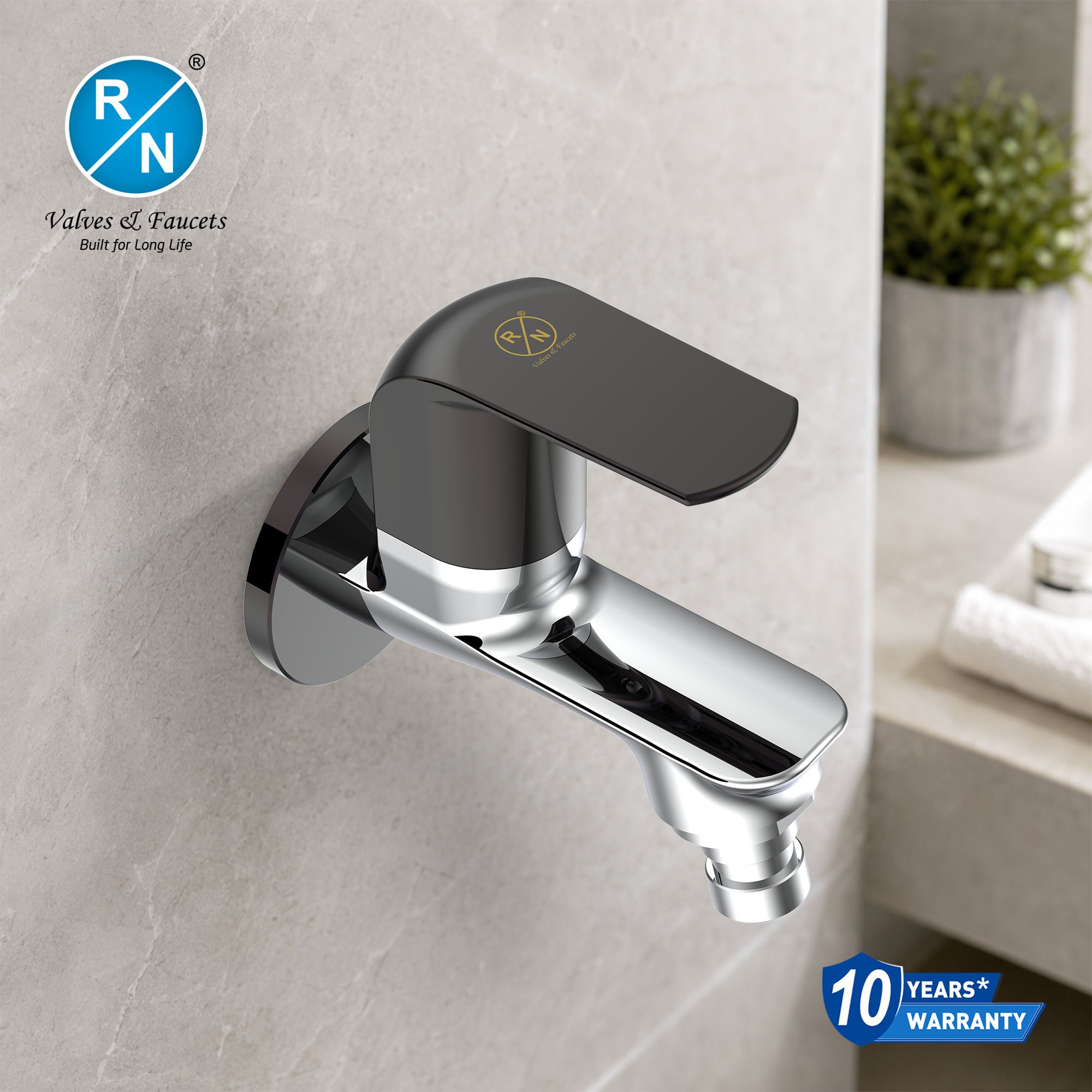 rn CP Faucets Solitaire Pro Washing Machine Bib Cock with Nozzle & Flange |Brass| Bib Tap Faucet-picture-4