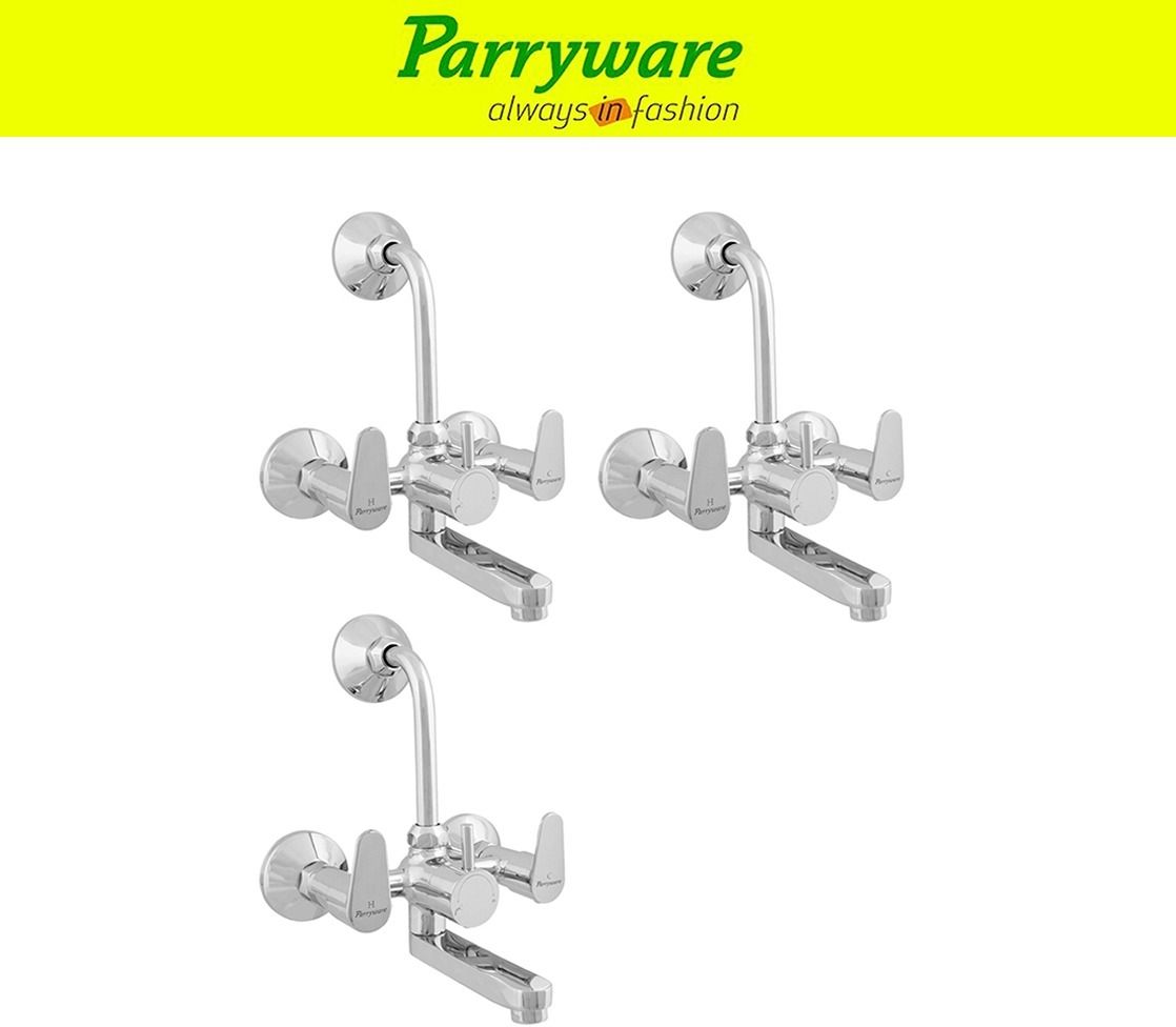 Uno Wall Mixer 2 in 1 with Overhead Shower Provision set of 3 pic 375 Wall Mixer with Overhead Shower Provision Wall Mixer Faucet-image-33