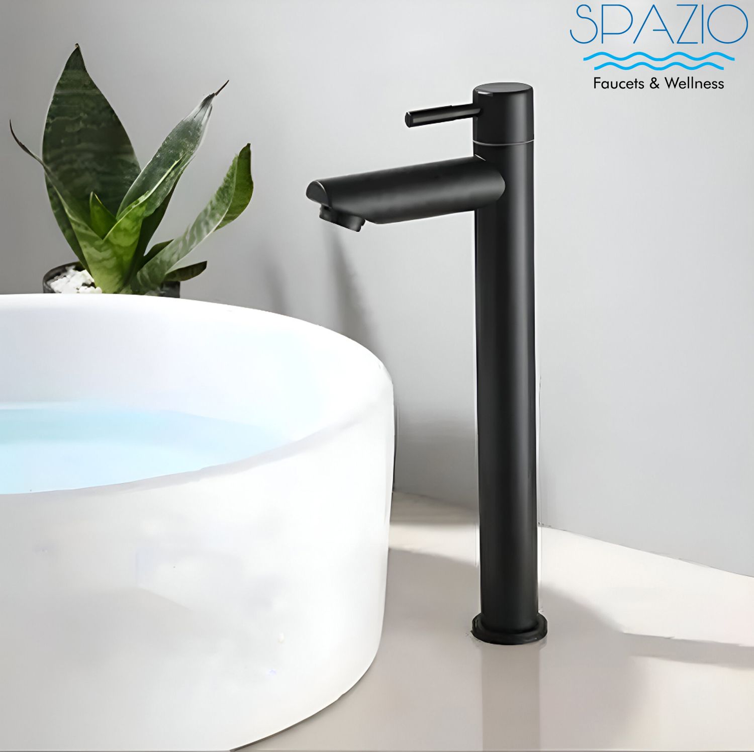 SmartBuy Black Turbo Tall Pillar Cock Tap With Long Spout & 12 Inches Tall Body Tall Boy Extended PVD Coated Pillar Tap Faucet-image-47
