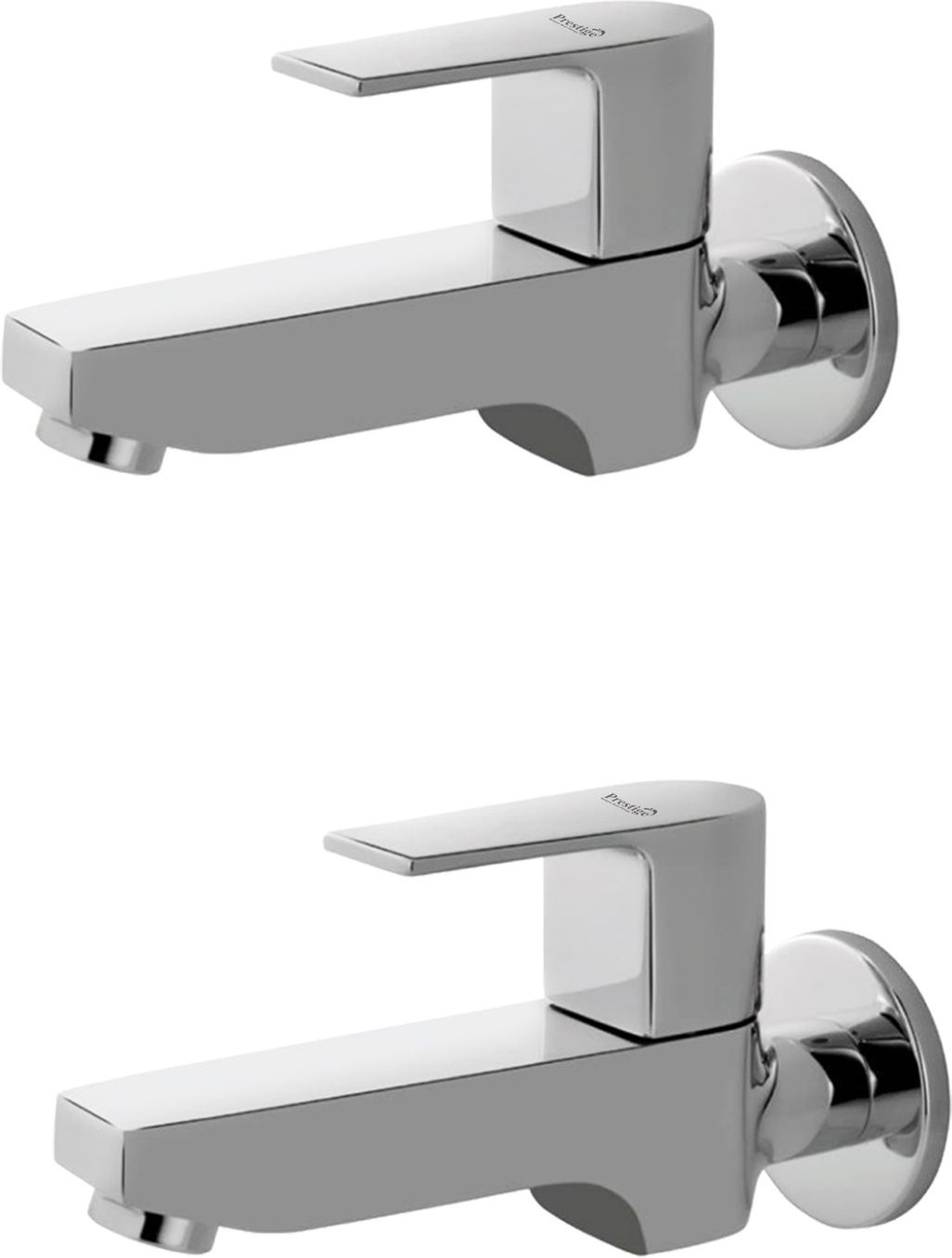 prestige Aris Brass Long Body Tap For Bathroom and Kitchen with Wall Flange-Set of 2 Bib Tap Faucet-picture-3