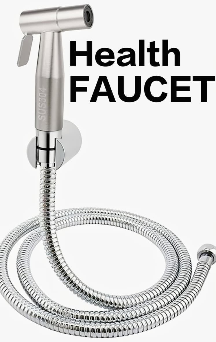 Stainless Steel Health Faucet with SS-304 Grade 1.5MTR Flex Hose Pipe&Wall Hook Faucet for Toilet, Jet Spray for Toilet, Health Faucet Set, Toilet Shower Faucet Health Faucet-image-37
