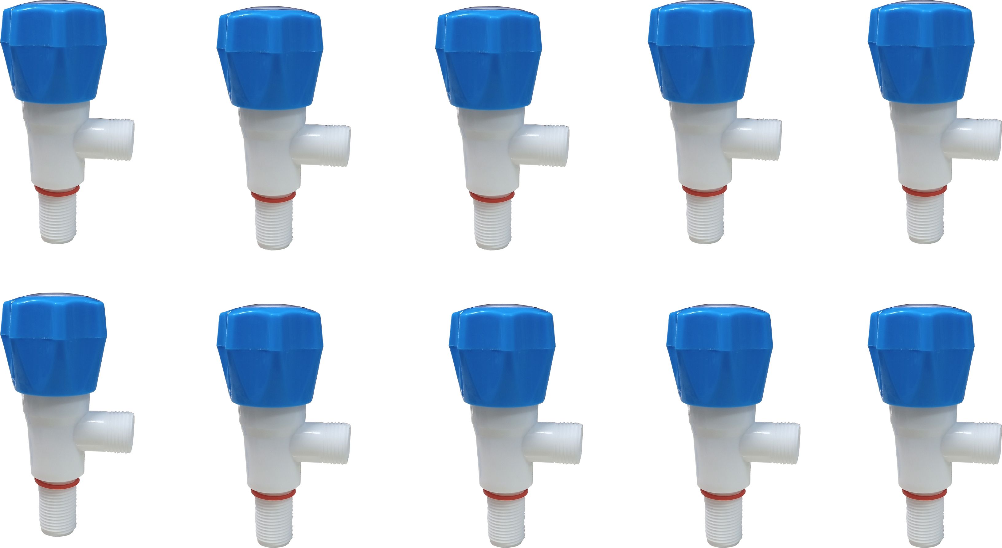 Plastic PVC & P.P. Stop Cock/Fancy Angle Valve BLUE 10PACK Fancy Angel Valve/Angular Stop Cock with Wall Flange Angle Cock Faucet