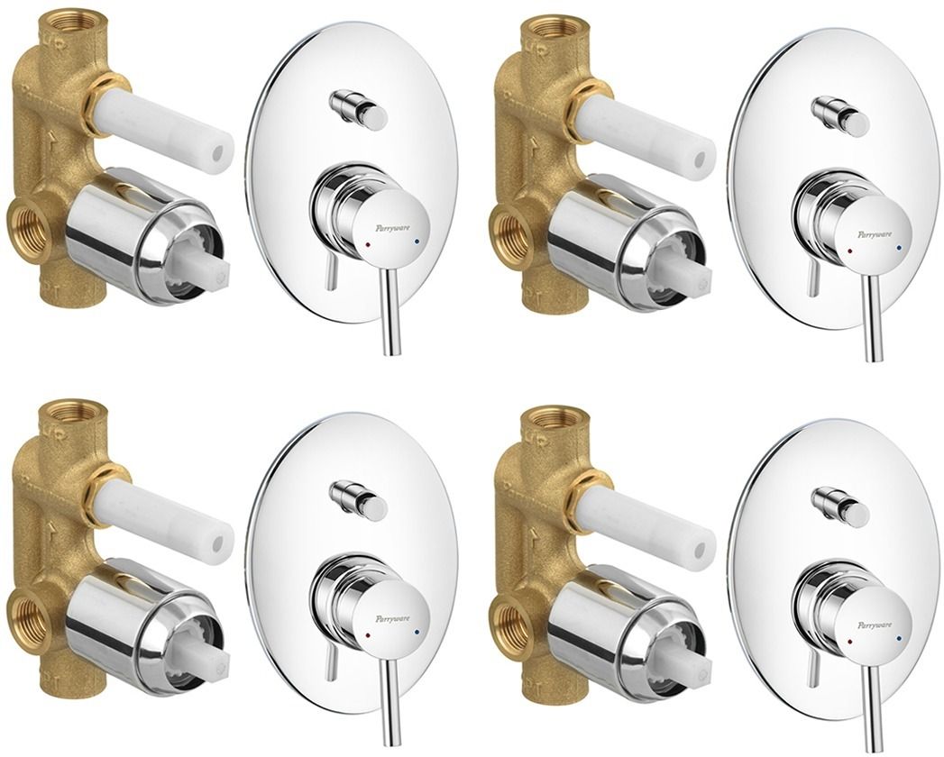 Agate concealed Diverter Body with Concealed Upper Part set of 4 pic 184 Agate Diverter with upper trim | Hot and Cold water Mixer | Complete set Diverter Faucet-image-16
