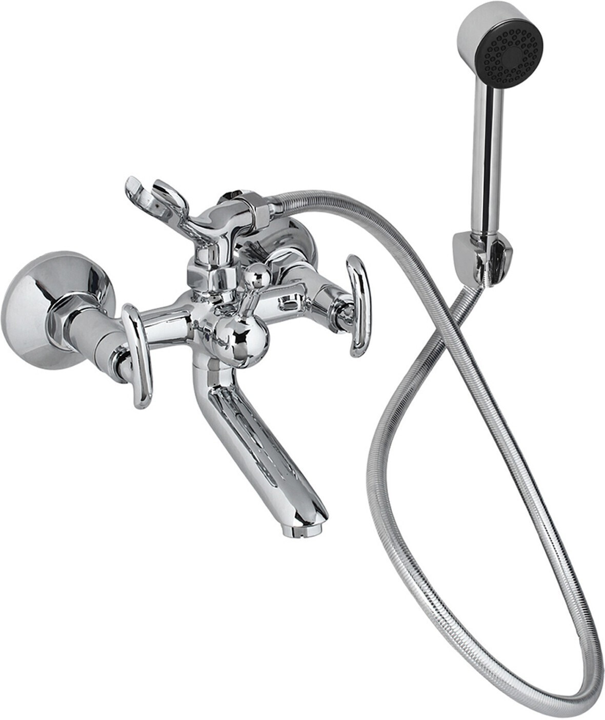kamal Wall Mixer with Hand shower - Alto |Hot and Cold Shower Mixer| Sturdy Brass Build | Easy to use click fitting Mixer Faucet image 1