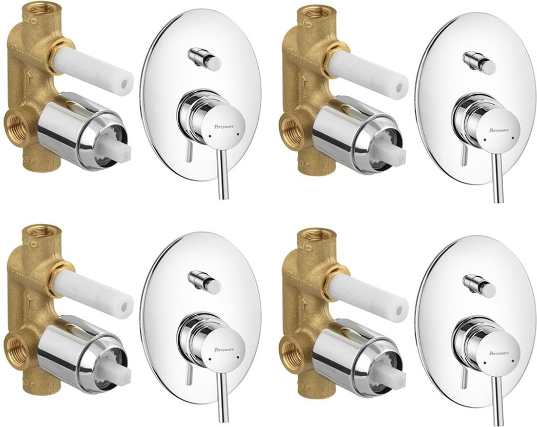 Agate concealed Diverter Body with Concealed Upper Part set of 4 pic 146 Agate Diverter with upper trim | Hot and Cold water Mixer | Complete set Diverter Faucet-image-40