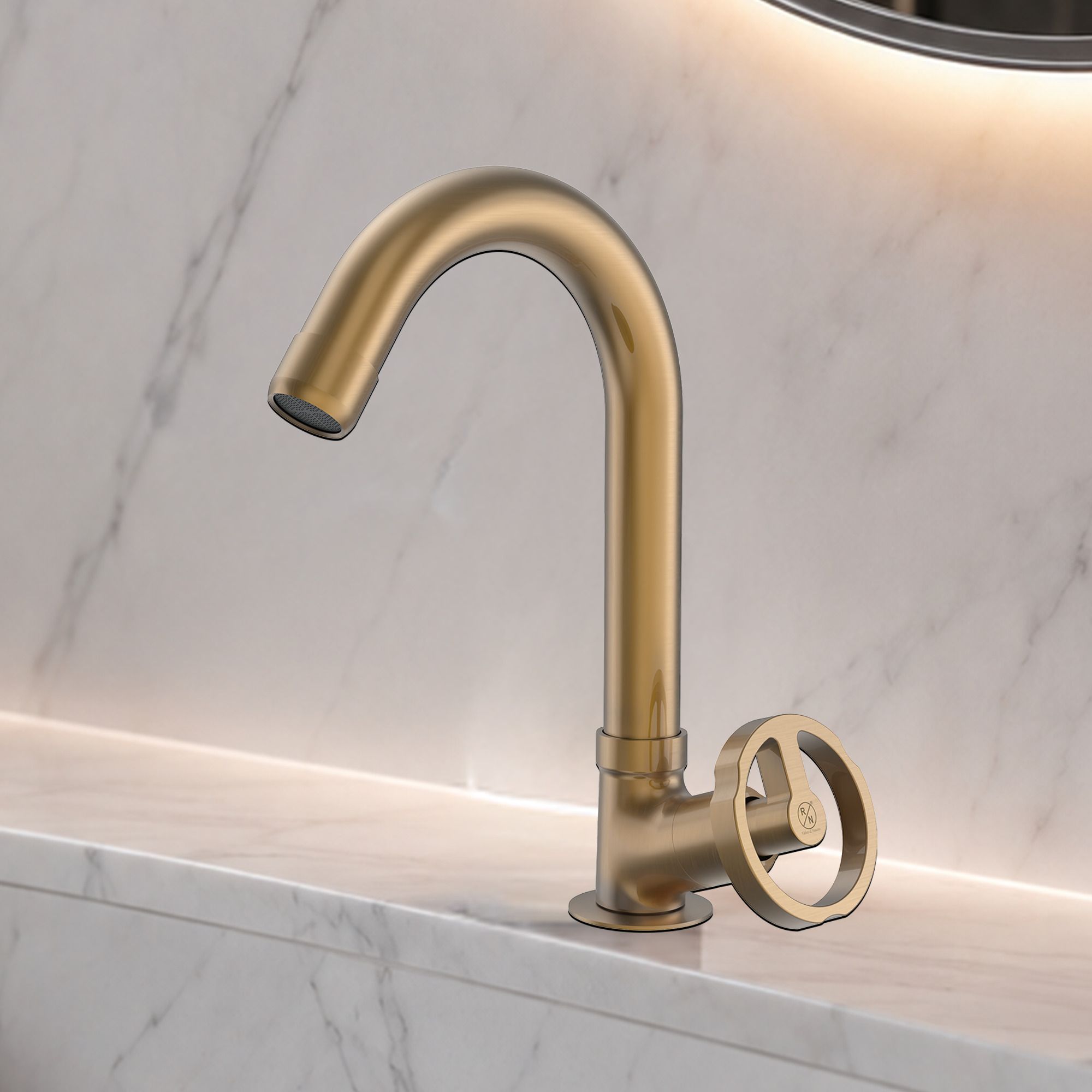 rn CP Faucet Vita Pro Swan Neck Table Mounted Tap with Swivel Spout & SS304 Flange Swan Neck Faucet-picture-22