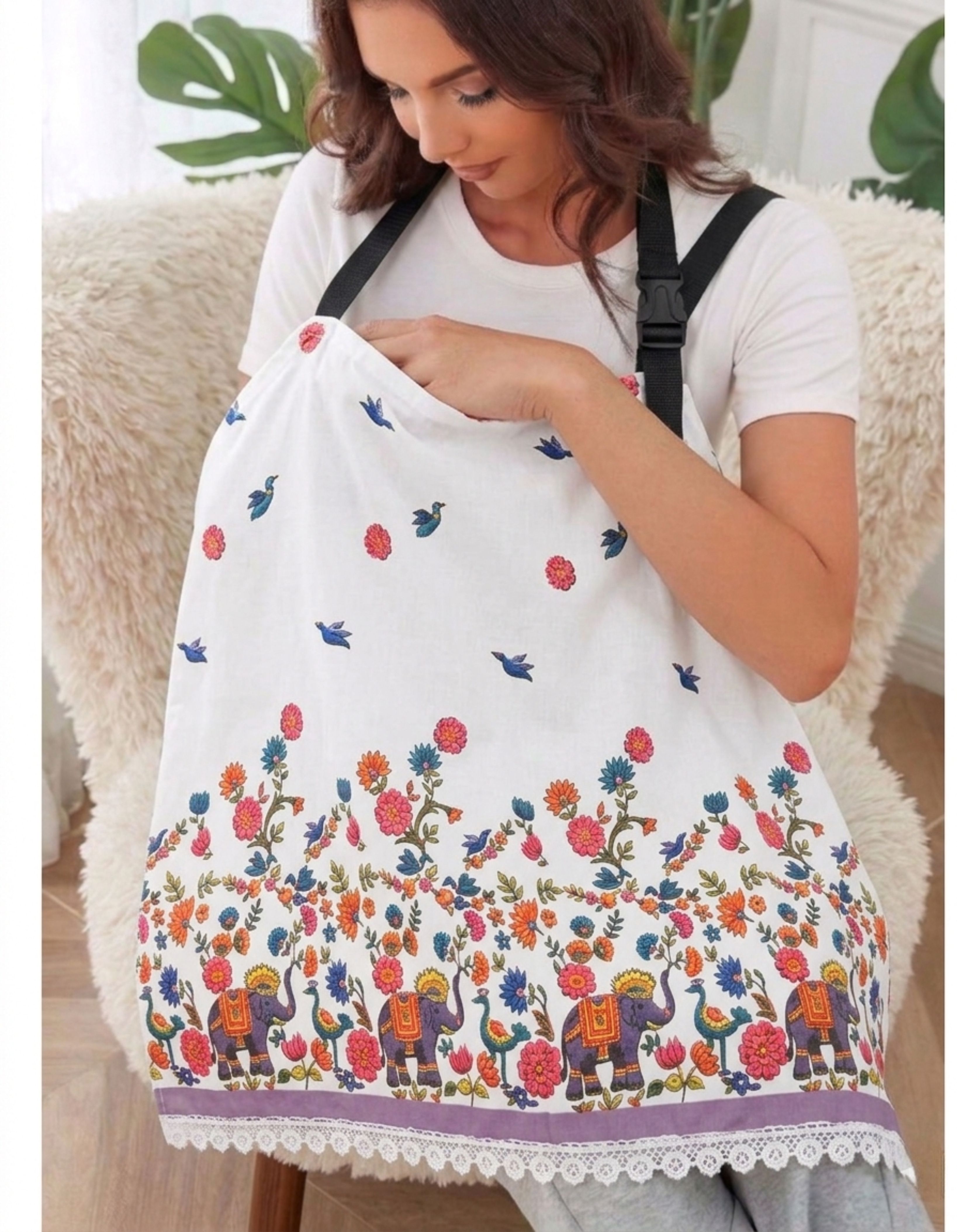 Premium Soft And Warm Feeding shawl Feeding Cloak-image-15