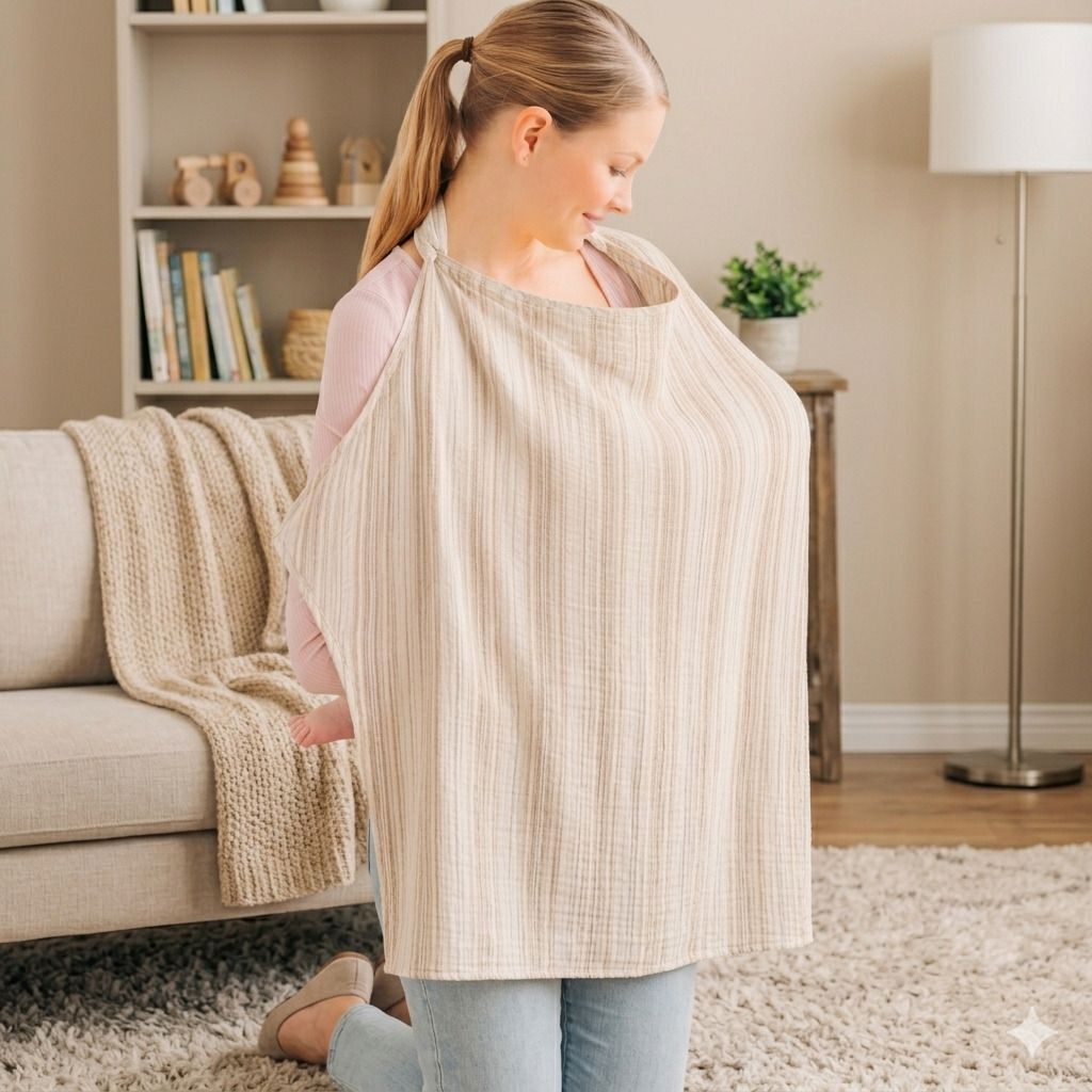 Full Coverage Nursing Feeding Cloak for Mothers and Babies Feeding Cloak-image-14