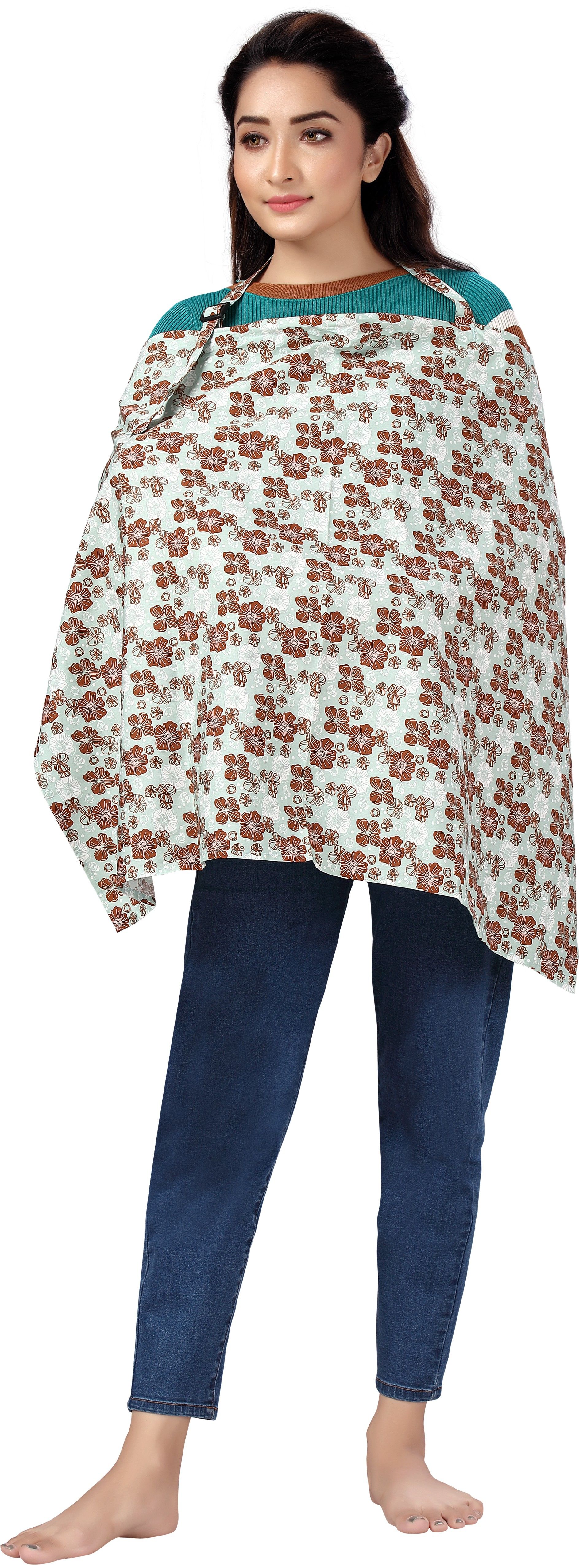 Tan Iris Floral Feeding Cloak-image-39
