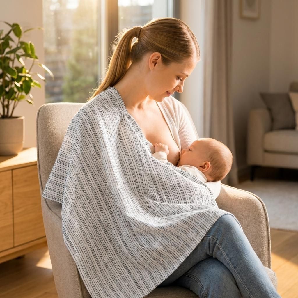 feedingnest Full Privacy Breastfeeding Cloak for Mothers Cambric Cotton Feeding Cover Feeding Cloak-picture-23