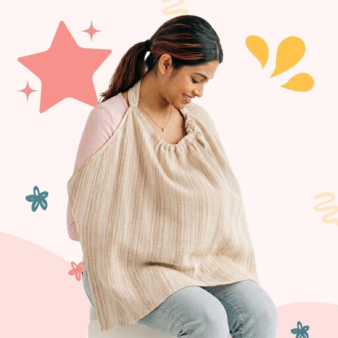 Soft Cotton Feeding Cloak with Full Coverage for Breastfeeding Mothers Feeding Cloak-image-2