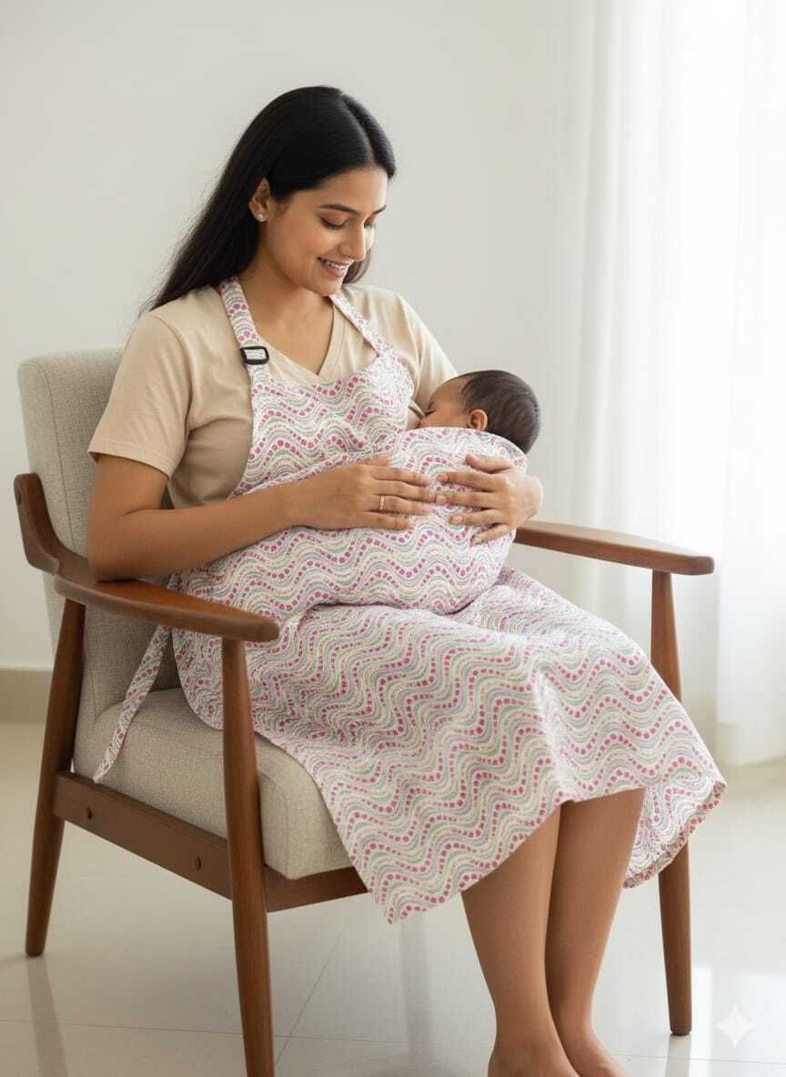 Organic Cotton Muslin Washable Breast feeding Maternity Apron Cover for Mothers Feeding Cloak-image-33